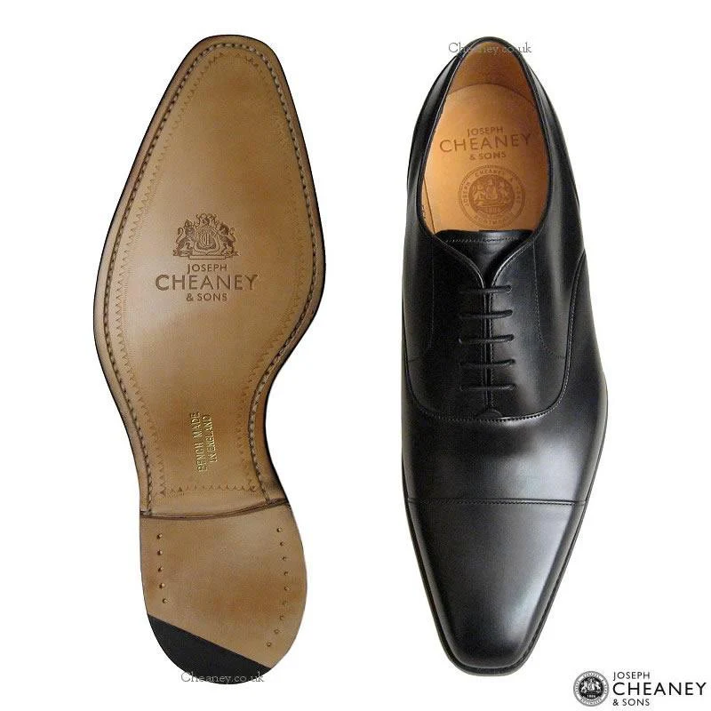 Cheaney Warwick in Black Calf Leather - Image 4